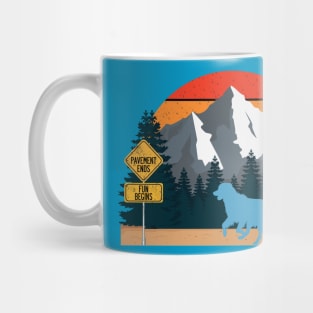 Hiking with dog - Mountains and Sunset Mug